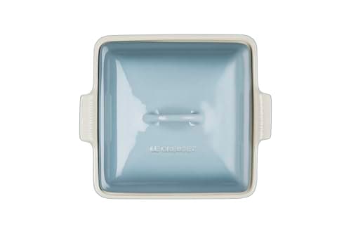 Le Creuset Stoneware Heritage Covered Square Casserole, 2.5qt. (9"), Sea Salt