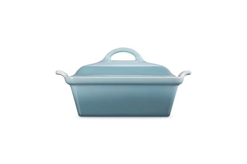 Le Creuset Stoneware Heritage Covered Square Casserole, 2.5qt. (9"), Sea Salt