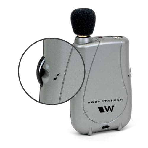 Williams Sound Pocketalker Ultra Hearing Amplifier | Easy-to-Use Hearing Amplifier for Seniors | Amplified Sound Assistive Listening Device with Headphones for Elderly | Hearing Assist Earbuds