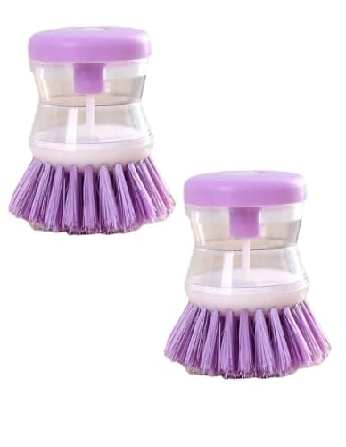 2Pcs Purple Dish Brush with Soap Dispenser – HywkingGrt köksborste test 2025