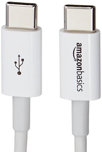 Amazon Basics USB-C to USB-C Fast Charger Cable, 480Mbps Speed, USB-IF Certified, for Fast Charging Apple iPhone 16/15, iPad, MacBook, Samsung Galaxy, Tablets, Laptops, 6 Foot, White