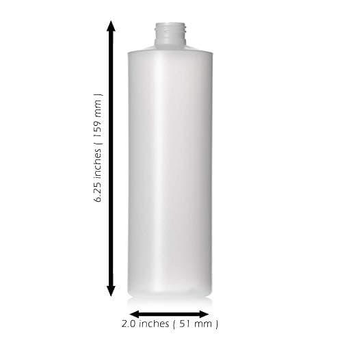 Aromine 8oz Natural Color HDPE Squeeze Bottles with Disc Cap and Squirt Cap (3 Pack) (8oz)