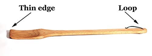 ECOSALL Large Wooden Spoon - 18-inch Heavy Duty Cajun Stir Paddle for Cooking in Big Pots & Wall Décor - Big Spoon For Brewing, Grill, Mixing, Stirring - Solid Natural Hard Wood Long Spatula.
