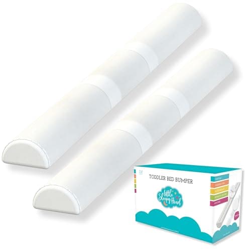 Toddler Bed Bumper Guard – Soft Foam Safety Bed Rail for Toddlers with Non-Slip Cover – Child Sleep Barrier for Twin, Full, Queen & King Mattress – Washable Kids Protection for Home or RV (2 Pack)