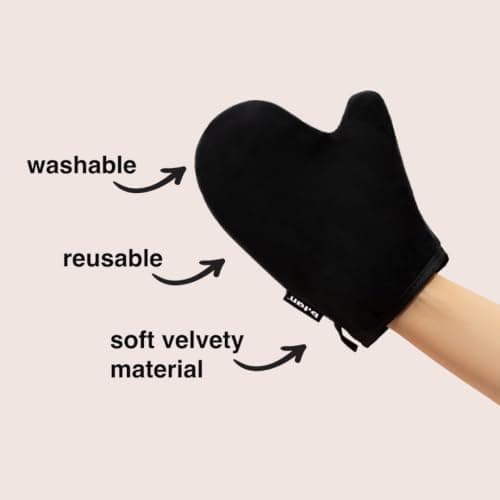b.tan Back + Body Self Tanning Mitt Applicator Kit | Get Your Mitts on This Bundle - Streak-Free, Velvety Soft, Reusable & Washable Back + Body Applicator Mitt for Self Tan, Lotion, Sprays, Gels