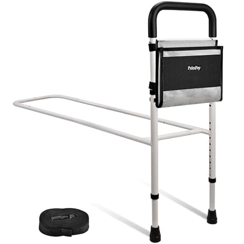 PidmFoy Bed Rails for Elderly Adults Safety, Height Adjustable Bed Cane, Bed Assist Rails for Seniors with Support Feet, Bedrails for Elderly Adults Grab Bar Handrails for Most Genre