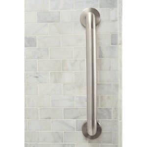 Moen Home Care Bathroom Safety 18 Inch Stainless Steel Handicap Grab Bar for Bathtub and Shower, Elderly Assistance Product with Concealed Screws, Polished Brass, R8918