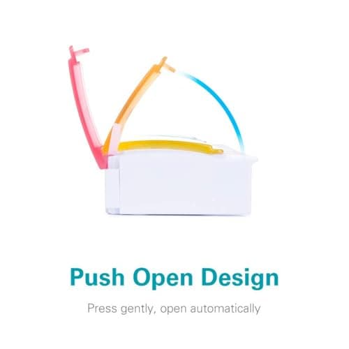 Sukuos AM PM Weekly Pill Organizer 2 Times A Day, Large Daily Pill Box Case 7 Day with Easy Push Button Design, Detachable Medicine Holder for Vitamin/Fish Oil/Supplements (Rainbow)