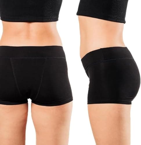 Bambody Absorbent Boxer: Period Underwear for all Day and Night Protection - 2 Pack: Black - Size 8