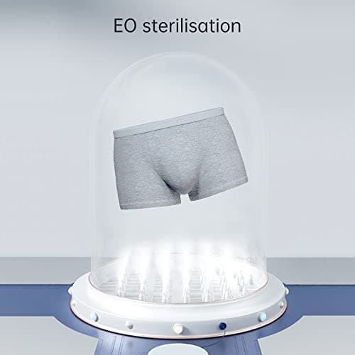 20 Packs Mens Disposable 100% Cotton Underwear Boxers Portable Shorts for Travel Fitness Swimming Hotel Spa Hospital Stays 20 Packs(grey-L)