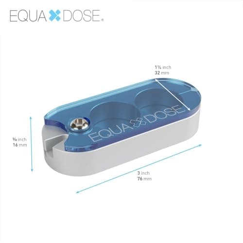 EQUADOSE Pill Splitter with Precision Aluminum Blades, Safely and Cleanly Cuts Small and Large Tablets, Vitamins, and Pills, Easy Tablet Divider for Accurate Medication Dosing