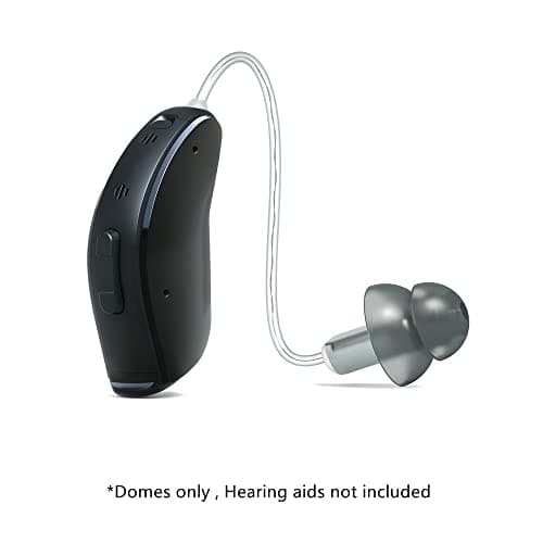Hearing Aids Domes Small Medium Large Size for Resound Sure Fit RIC RITE and Open Fit BTE Hearing Amplifier Smoky Power Domes Invisible Ear Tip (Mix 6 Counts)