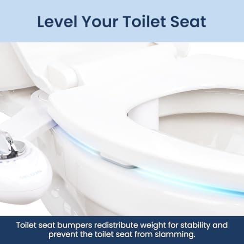Luxe Bidet 4 Piece Universal Non-Slip Toilet Seat Bumpers with Strong Adhesive