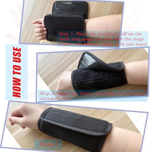 Okueejur 1PCS Wrist Weights for Tremors Hand Weighted Utensils for Hand Tremors Perfect Writing Weights & Hand Strengthening Tools for Parkinson’s Essential Tremors Patients (1Pcs-1LB)