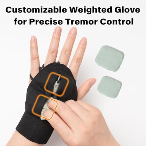Noah Baby Weighted Gloves for Tremors, Wrist Weights for Hand Tremor and Parkinsons Patients, Adjustable Steady Hand Aids, Gifts for People with Parkinsons