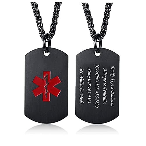 VNOX Medical Alert Dog Tag Review: Solid Engraved ID Pendant for Men