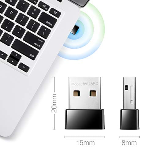 Cudy AC650Mbps USB WiFi Adapter for PC, 5G/2.4G Wireless Dongle, WiFi, USB Wireless Adapter for Laptop - Nano Size, Compatible with Windows XP/7/8/8.1/10/11, MacOS 10.5~10.13, Linux Kernel 4.19~5.x