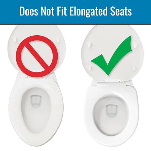 HealthSmart Enhanced Comfort 5" Raised (Round) Toilet Seat Risers for Seniors 5 Slip Resistant Pads FSA/HSA Eligible Padded Toilet Seat Elevation 15.7 x 15.2 x 6.1