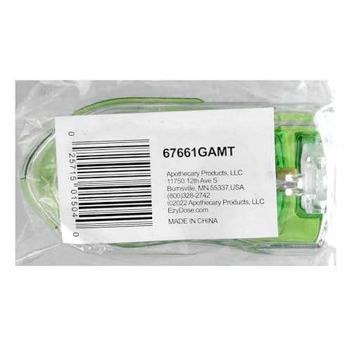 Ezy Dose Pill Cutter with Safety Shield, Safely Cut Pills and Vitamins, Pill Splitter, Retractable Blade Guard, Green