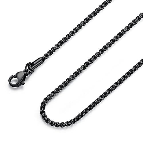 FOSIR Black Stainless Steel Chain Necklace Review – 24-Inch Tested