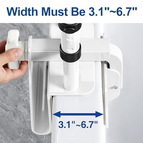 Adjustable Bathtub Safety Rail with Double Grip, 14–18 Inch Height Shower Grab Bar for Seniors, Elderly & Disabled, Non-Slip Tub Side Bar Clamp for Bathroom Support