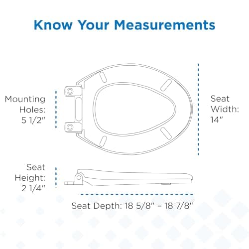 Gerber Elongated Toilet Seat with Cover, Soft Close, No Slam, Quick & Easy Install, Heavy-Duty Plastic, Adjustable Fit for Standard Elongated Toilets, Durable & Fade-Resistant, White G0099213