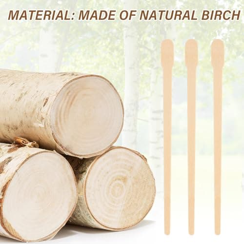 MMonDod Wooden Eyebrow Waxing Sticks with Handle, Small Wood Wax Sticks, Wax Sticks for Hair Removal, Wax Spatulas Craft Applicator Sticks for Eyebrow, Lip, Nose Waxing (600 Pcs)