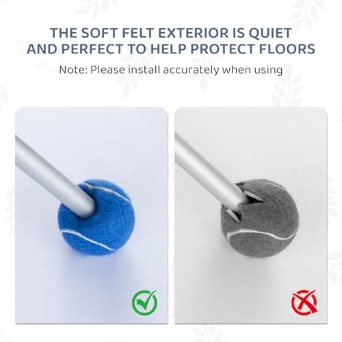 Walker Precut Tennis Balls for Walkers - 4PCS Universal Glide Balls, Heavy Duty Long Lasting Felt Pad Glide Coverings for Furniture Legs and Floor Protection (BLUE)