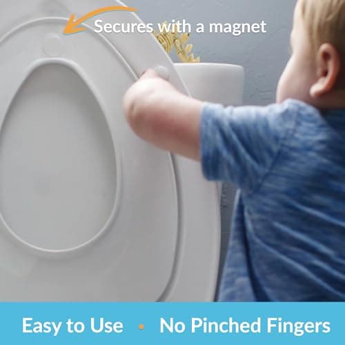 Mayfair NextStep Toilet Seat with Built-In Potty Training Seat, Slow-Close, Removable that will Never Loosen, ELONGATED, White