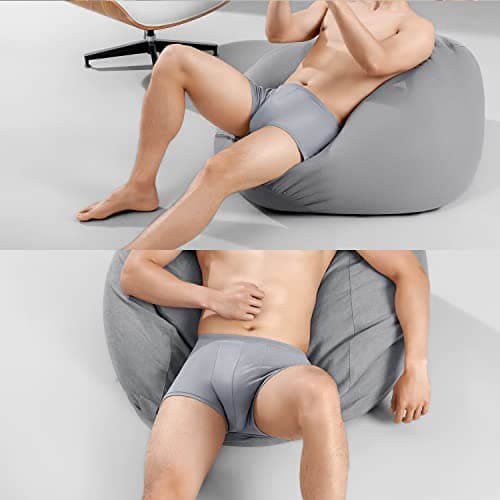 20 Packs Mens Disposable 100% Cotton Underwear Boxers Portable Shorts for Travel Fitness Swimming Hotel Spa Hospital Stays 20 Packs(grey-L)