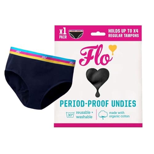 Ropa Interior Menstrual FLO – Bragas Absorbentes de Algodón Orgánico