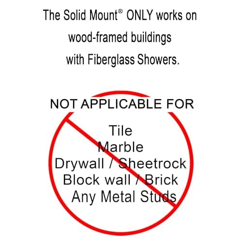 Grab Bar Mounting Kit for Fiberglass Showers, The Solid Mount Structural Stud Anchoring System, One-Piece Adjustable Spacer, Prevents Rotation & Uneven Compression, Made in USA (Grab Bar Not Included)