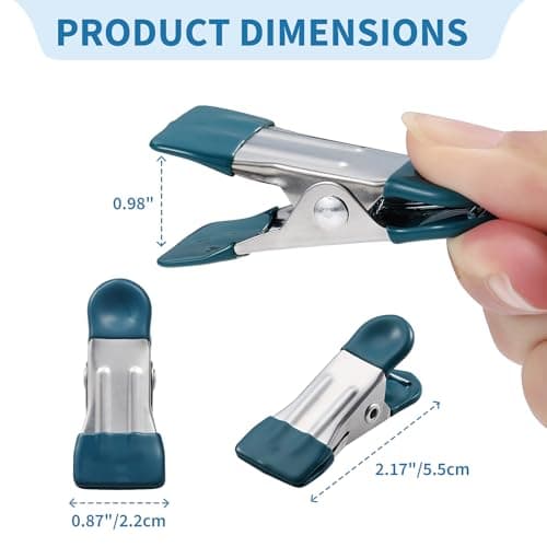 Clothes Pins Heavy Duty Out Door 30 Pack,Chip Clips 2.17 Inch, Bag Clips, Clothespins,Chip Clips Bag Clips Food Clips for Laundry, Bag Clips for Food Clips for Hanging Stainless Steel(Colored)