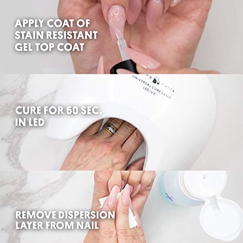 Young Nails Stain Resistant Gel Top Coat - Professional Grade Clear, No Wipe UV, for Acrylic and Hard Gel Nails, Prevents Discoloration, UV & LED Cure - 1/3 oz