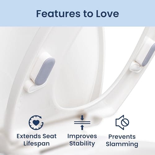 Luxe Bidet 4 Piece Universal Non-Slip Toilet Seat Bumpers with Strong Adhesive