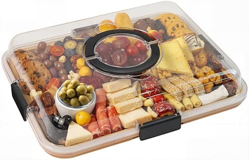 Renmxj Charcuterie Board Review – Portable Bamboo Cheese Board with Lid