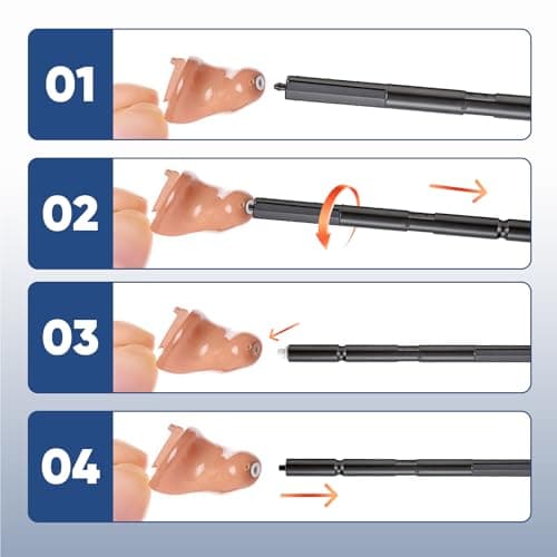 OAKDOLCHE 40 Pcs Wax Guards Filters Cerumen,Ear Wax Blocking Cleaning Tool Accessories for Phonak/Resound/Widex/Unitron/Jungle Care Hearing Aid(Black x 5 Pack)