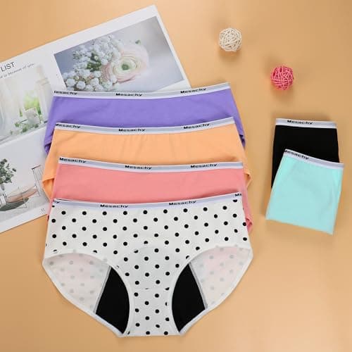 Mesachy Girls Underwear Kids Cotton Underwear for Teens Briefs