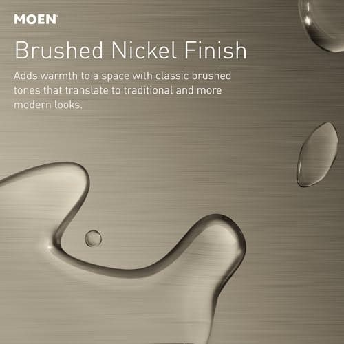 Moen Home Care Bathroom Safety 16 Inch Designer Stainless Steel Handicap Grab Bar for Bathtub and Shower, Concealed Screws, Brushed Nickel, LR8716D3BN