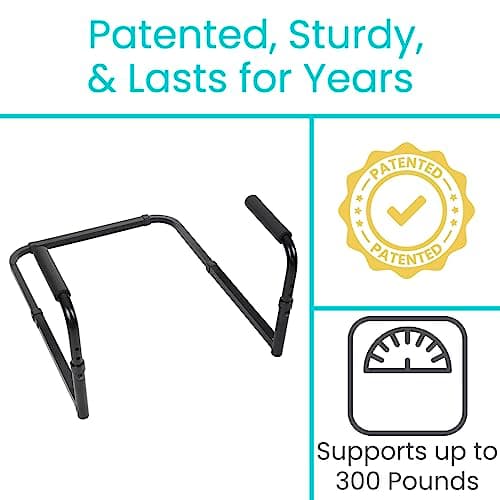 Vive Stand Assist - Mobility Standing Aid Rail for Couch, Chair - Assistance Handle for Patients, Elderly, Seniors and Disabled - Safety Grab Bar for Sitting, Sofa, Home - Adjustable, Portable Device