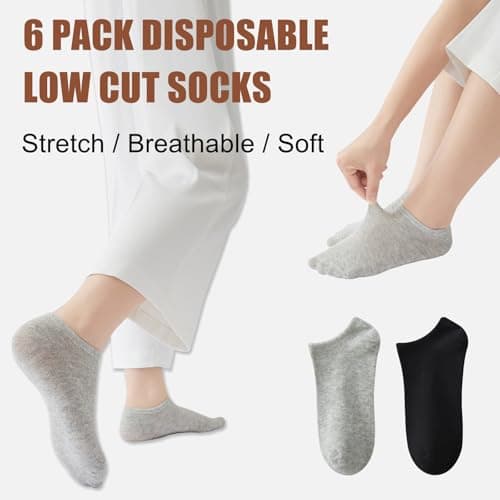 COVAX Women's Disposable Underwear and Socks for Travel, 13 Pack Cotton Briefs for Hospital Stays, Camping or Emergencies Multicolored