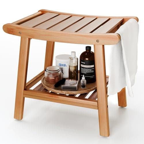 LEJANEOYE Bamboo Shower Bench Review – Safe, Stable Shower Chair for Seniors Aging in Place