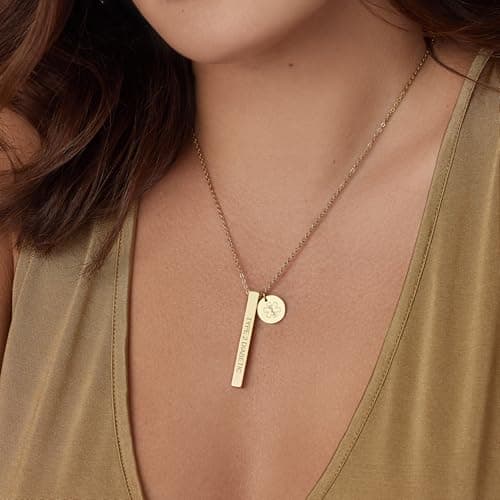 Medical Alert ID Necklace for Women, Customizable Medic Alert Jewelry,18k Gold, Rose Gold, Silver, Personalized Engraving, Hypoallergenic, Waterproof, Includes Gift Box & Medical ID Wallet Card