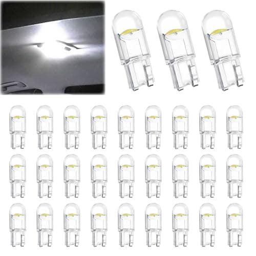 30 PCS Car 194 LED Bulbs Review – Bright, Error-Free T10 Replacements