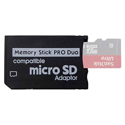 Funturbo PSP Memory Stick Adapter, Micro SD to Memory Stick PRO Duo MagicGate Card for Sony PlayStation Portable, Camera, Handycam