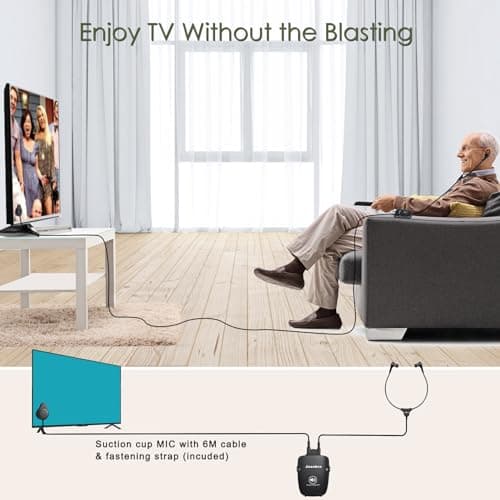 Joanbro Personal Sound Amplifier for Seniors, Voice Enhancement Devices, Pocket Sound Amplifiers for Elderly People, Adults, 50dB Gain, with Headphones & Earbud, 3 Types Mics, 3 Tone, Volume Control