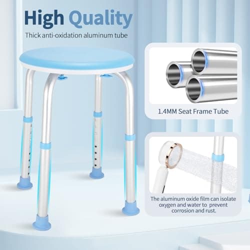 pxsulliao FSA/HSA Adjustable Swivel Bath Seat Shower Chair for Inside Shower, Shower Seat for Inside Tub Bathroom Bench Bath Chair for Elderly and Disabled,Eligible 350 lbs Adjustable Shower Stool