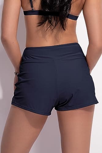 Beautikini Period Swimwear Menstrual Leakproof Swimsuit Short High Waist Bathing Suit Bottoms for Teen Girl Women Blue S