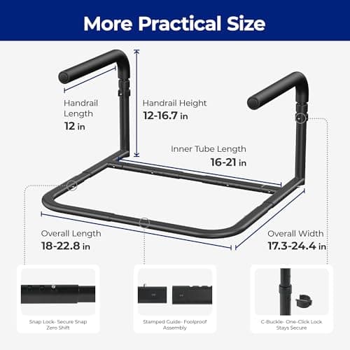 NIMOOD L1 Stand Assist Rail for Couch, Chair Stand Assist Aid for Elderly, Elderly Assistance Products, Disabled, Senior Mobility Aids Adjustable for Sit, Stand, Couch Cane, 18 in Couch Wide at Least