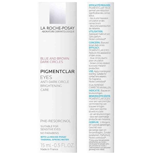 La Roche-Posay Pigmentclar Dark Circles Eye Cream with Caffeine, Brightens Under Eye Area and Targets Dark Circles